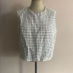 Victoria Beckham white sleeveless top Sz 8